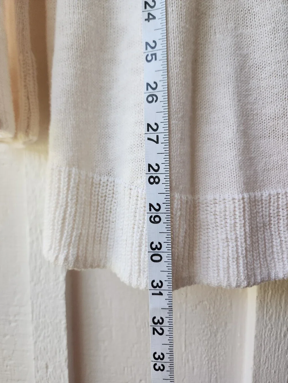 FREE PEOPLE Free-est Deep V-Neck Pullover Sweater Knit Cream Oversized Size Med